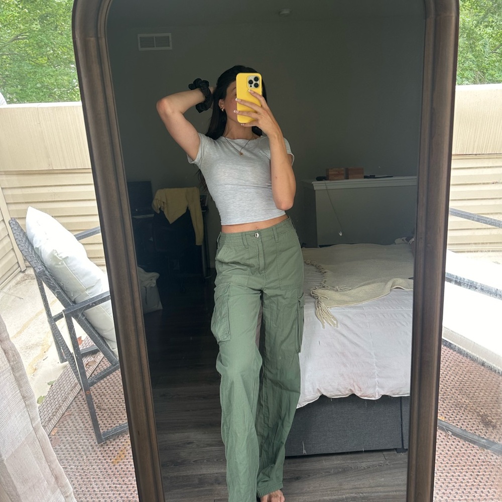 Bershka straight leg cargo pants